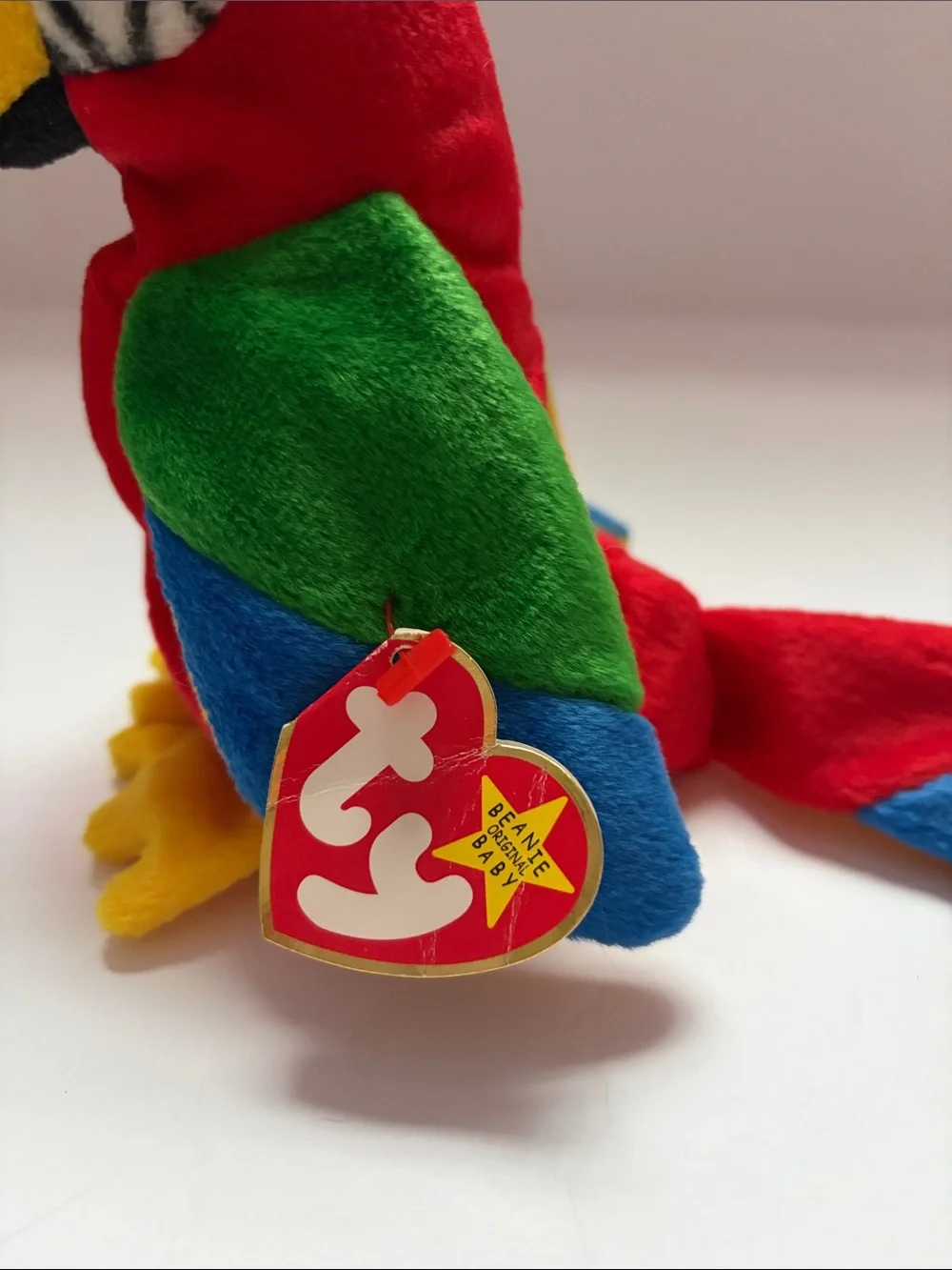 Ty Multicolor Plush Parrot Toy - Blue, Yellow, Red, Green